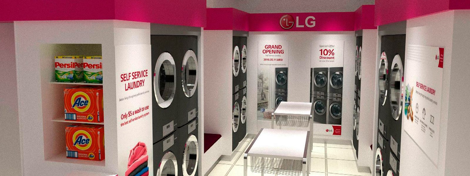 Laundry Lounge Mexico, Laundry Lounge LG, Espacios laundrylounge